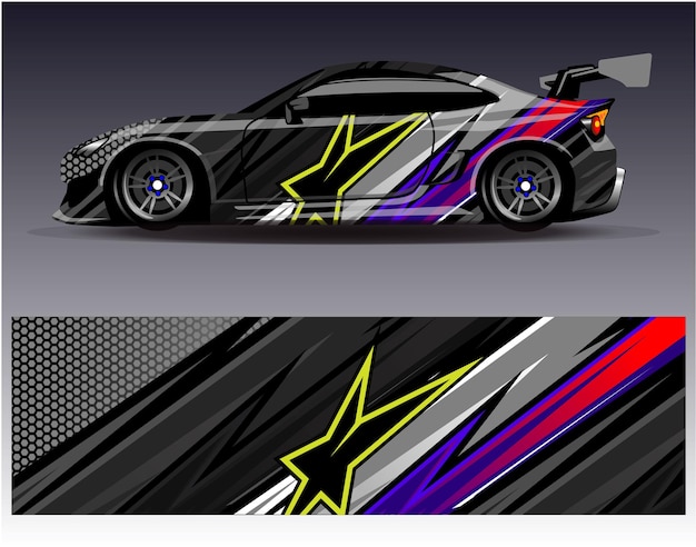 Vector abstract racing en sport achtergrond voor auto livery of dagelijks