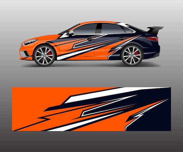 Abstract Racing graphic vector for sport car wrap design