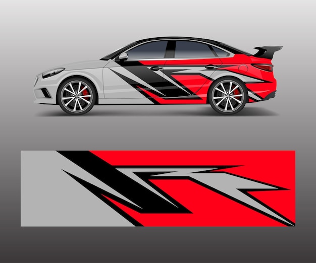 Abstract Racing graphic vector for sport car wrap design