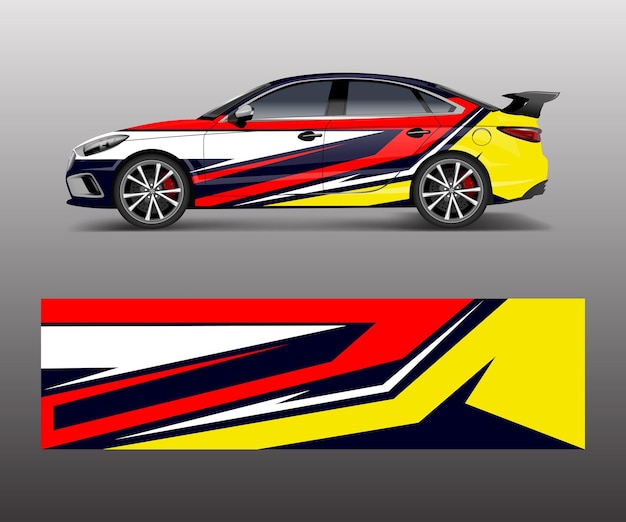 Абстрактный гоночный графический вектор для дизайна обертывания спортивных автомобилей