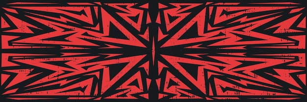 Abstract racing pattern background in red and black color