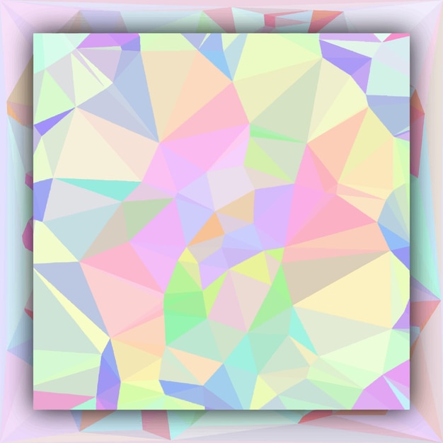 Vector abstract rainbow background consisting of colored triangles