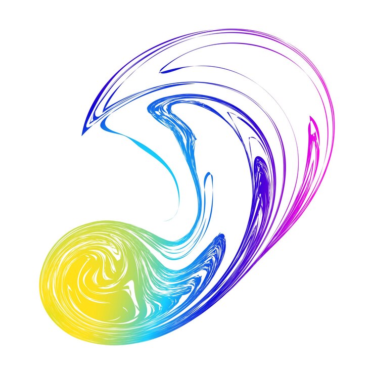 Vector abstract rainbow blot blur background vector hologram splash of colors dynamic color transition