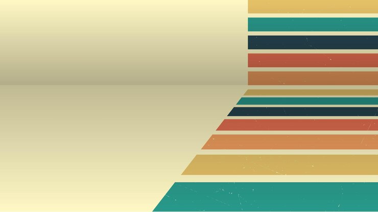वेक्टर abstract rainbow geometric line perspective 70s retro vintage grunge colourful stripes banner back