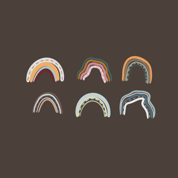 Abstract rainbow set