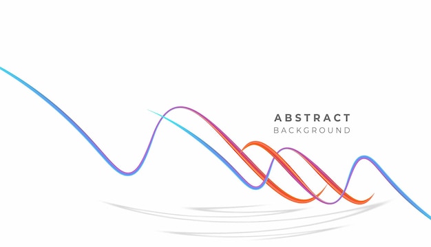 Linea d'onda astratta arcobaleno con lo spazio del tuo testo, illustrazione vettoriale.