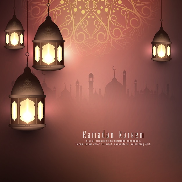 Abstract Ramadan Kareem islamic background