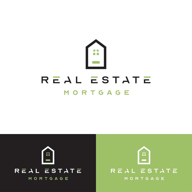 Abstract real estate agent logo icon vector design Rent sale of real estate vector logo House