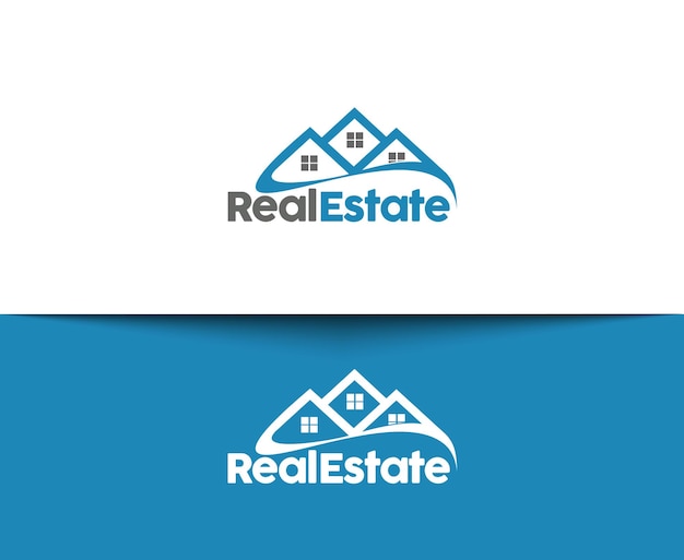 Vector abstract real estate icons and vector logo