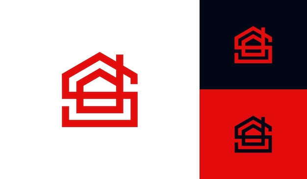 Abstract real estate logo with letters SD