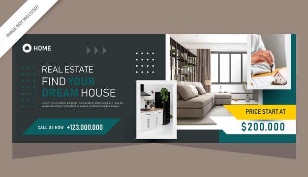 Vector abstract real estate sale banner background