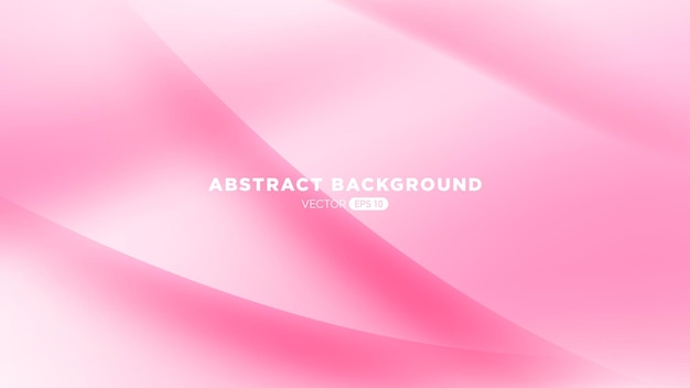 Vettore sfondio rosa chiaro astratto realistico con linee ondulate curve e strati di ombra