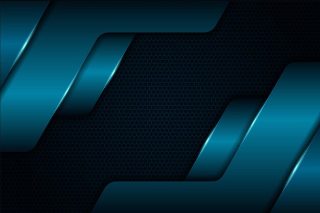 Abstract Realistic Modern Technology Overlap Glowing Blue Metallic Background Frame Template