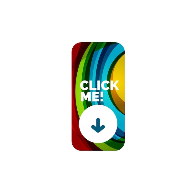 Vector abstract rectangle button template