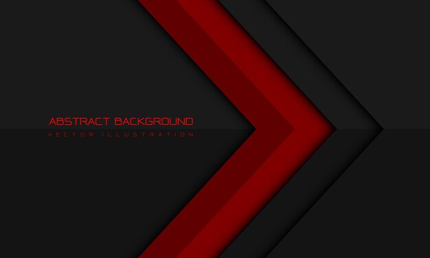 Abstract red arrow direction geometric grey blank space design modern futuristic background vector