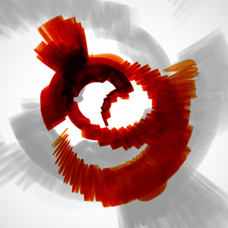 Vector abstract red background futuristic illustration
