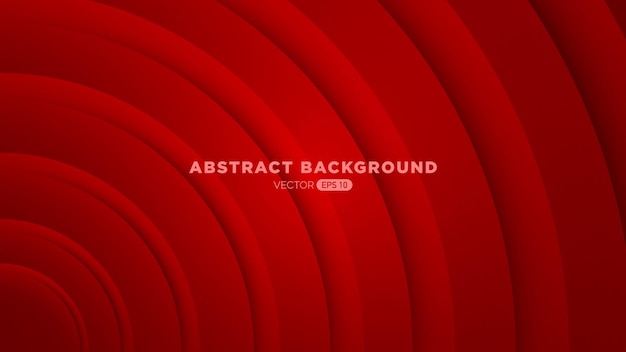 Vector abstract red background with dynamic shapes composition