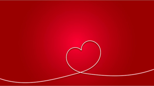 Abstract red background with heart