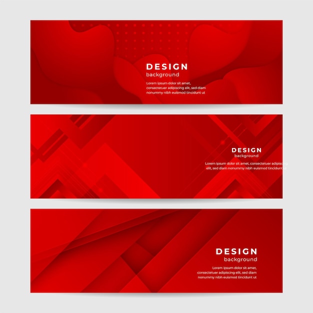 Abstract red banner background abstract banner design in shades of red red wide banner with lines pattern design modern wave banner red background modern fluid red gradient banner with curve shape