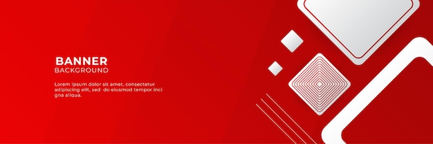 3dオーバーラップレイヤーと幾何学的な波形の抽象的な赤いバナー背景デザインテンプレートベクトルイラスト。多角形の抽象的な背景、テクスチャ、広告のレイアウトとwebページ