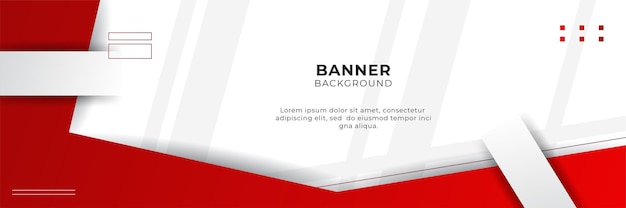 Vector abstract red banner background design template vector illustration with 3d overlap layer and geometric wave shapes. polygonal abstract background, texture, advertisement layout and web page