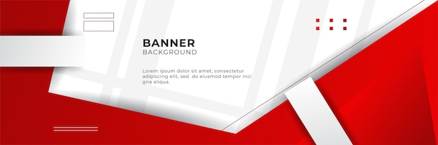 Vector abstract red banner background design template vector illustration with 3d overlap layer and geometric wave shapes. polygonal abstract background, texture, advertisement layout and web page