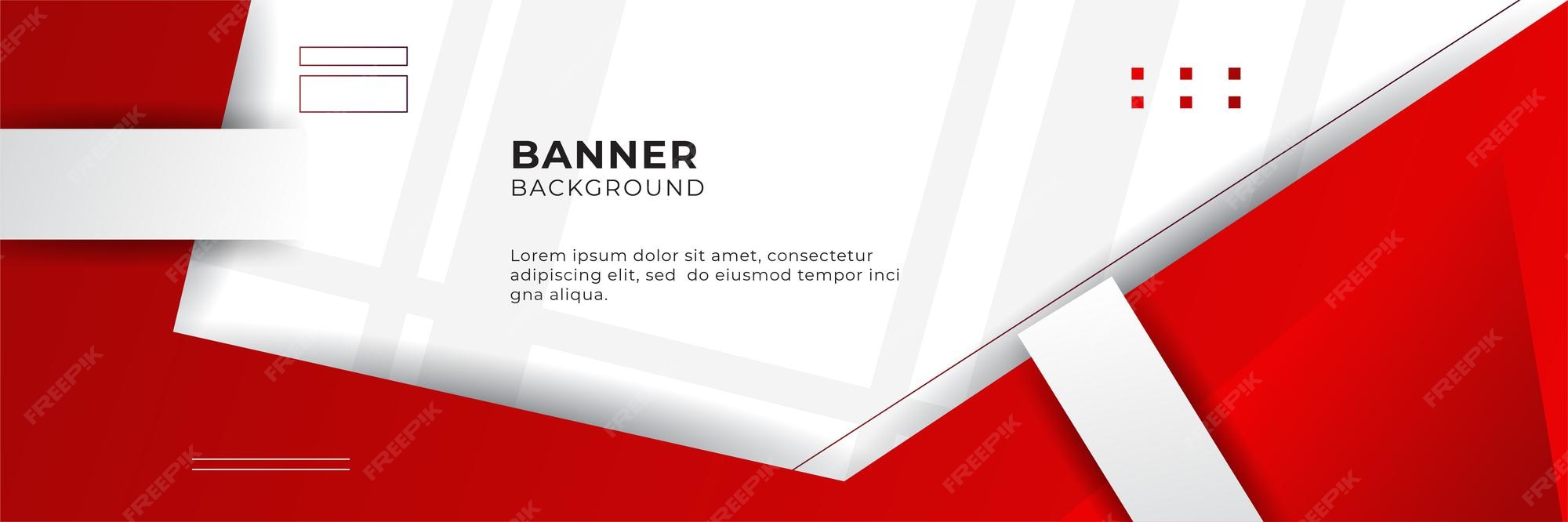 Premium Vector Abstract red banner background design template vector illustration with 3d