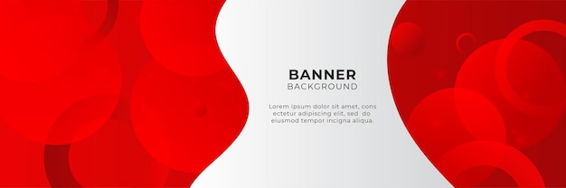 Abstract red banner background design template vector illustration with 3d overlap layer and geometric wave shapes. Polygonal abstract background, texture, advertisement layout and web page