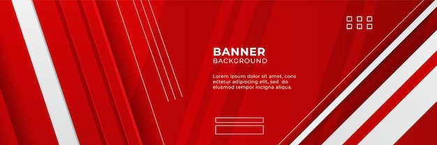 3d 겹침 레이어와 기하학적 물결 모양이 있는 추상 빨간색 배너 배경 디자인 템플릿 벡터 일러스트. 다각형 추상 배경, 질감, 광고 레이아웃 및 웹 페이지