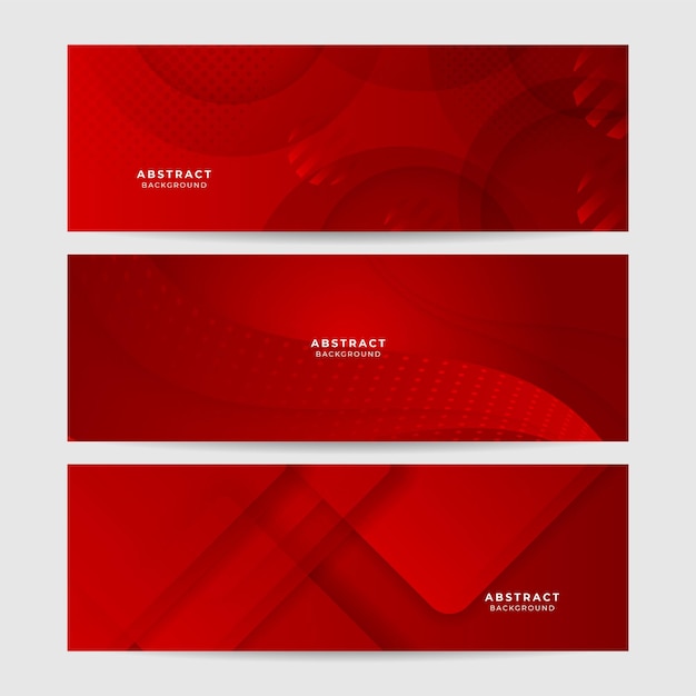 abstract red banner background design template vector illustration with 3d overlap layer and geometric wave shapes polygonal abstract background texture advertisement layout and web page