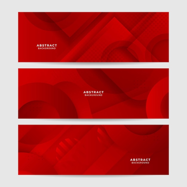 abstract red banner background design template vector illustration with 3d overlap layer and geometric wave shapes polygonal abstract background texture advertisement layout and web page