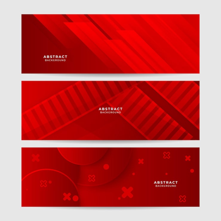 Вектор абстрактная векторная иллюстрация шаблона дизайна фона красного баннера с трехмерным слоем перекрытия и геометрическими формами волн. многоугольная абстрактная фоновая текстура, рекламный макет и веб-страница.