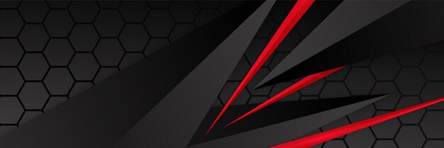 추상적인 빨간색과 검은색 배너 웹 사이트 플라이어 브로셔의 배경 디자인 기하학적 빨간색 검은색 그라디언트 모양 포스터 인증서 프레젠테이션 랜딩 페이지의 벽지