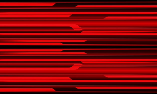 Abstract red black metallic shadow black line cyber geometric pattern design modern futuristic