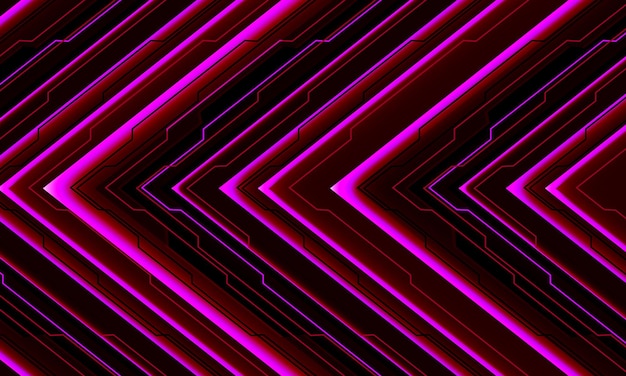 Abstract red circuit light cyber arrow direction geometric pattern design modern technology futuristic background vector