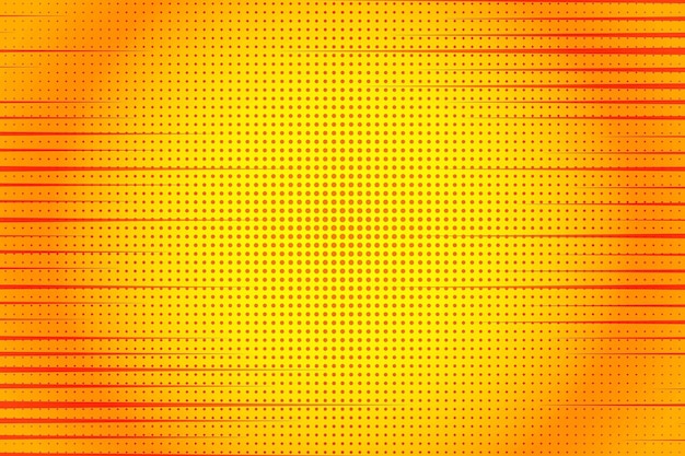 Abstract red comic cartoon style halftone zoom pattern