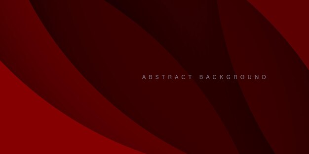 Abstract Red Curved Shapes Composition