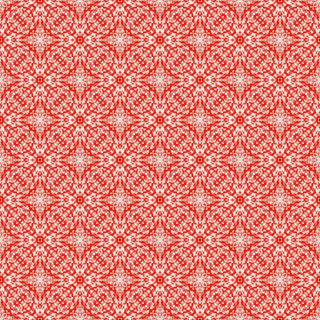 抽象的な赤い花網目模様ファブリック エスニック シームレス パターン背景花星装飾テキスタイル アート ファッション デザイン