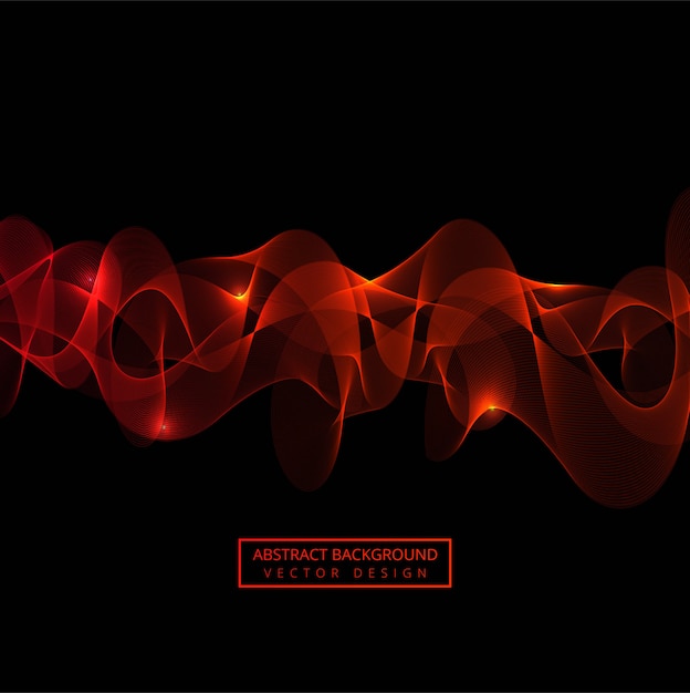 Abstract red flowing wave background