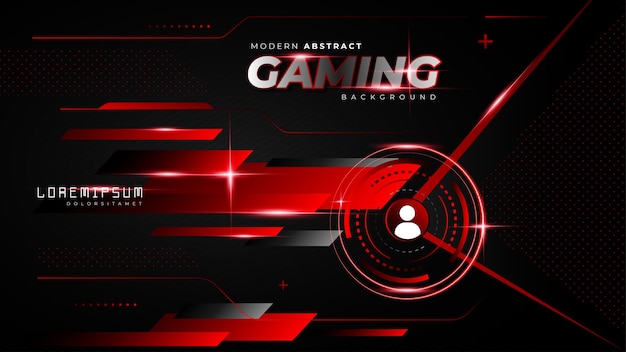 Abstract Red Futuristic Gaming Background for Offline Twitch stream