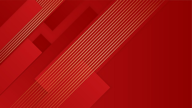 Vector abstract red and gold background