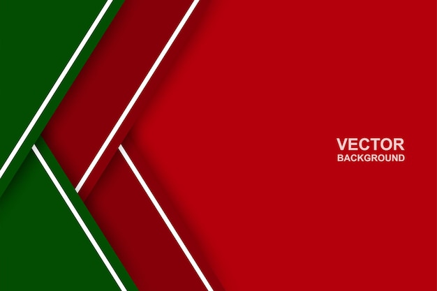 Abstract. Red-green overlap shape background. christmas theme
color. vector.