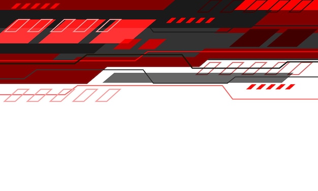 Abstract rosso grigio geometrico cyber velocità tecnologia bianco design moderno sfondo futuristico vettore