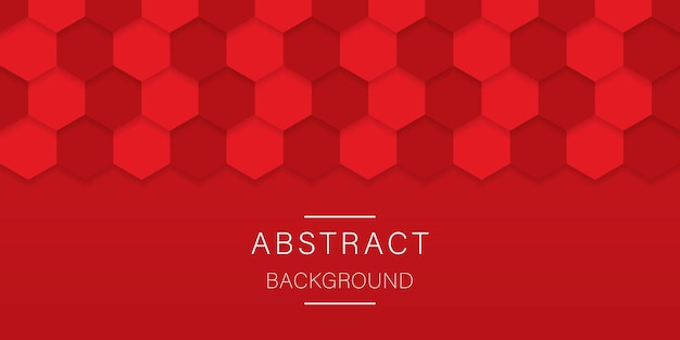 Abstract Red Hexagon Background Embossed Modern Red Futuristic Pattern Luxury Bright Hex Texture