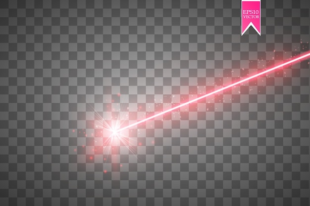 Vector abstract red laser beam