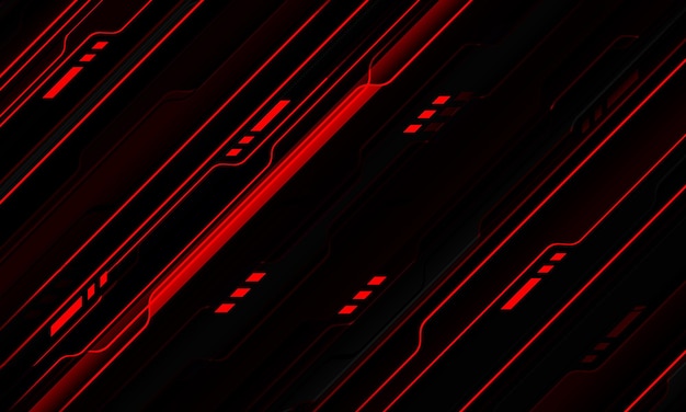 Abstract red light black cyber slash geometric design modern futuristic technology background vector