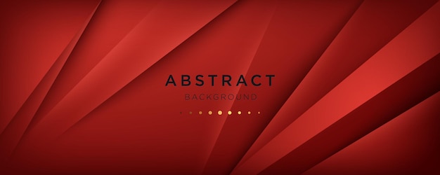 Abstract red luxury background with golden line on dark , Realistic paper cut style 3d vector