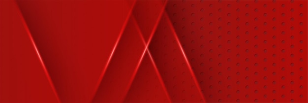 Абстрактный красный металлический углеродный нейтральный перекрывающийся светлый шестиугольный дизайн сетки современный роскошный футуристический технологический фон Game tech широкий баннер векторная иллюстрация