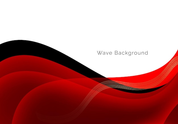 Abstract red modern decorative stylish wave background vector