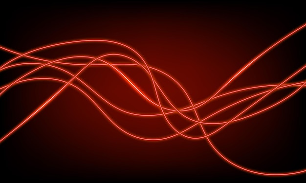 Abstract red neon wave gradient with line glowing on dark background futuristic creative backdrop